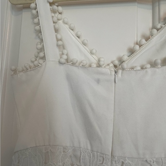 Boston Proper Mixed Media Elegant White Lace Dress - Picture 4 of 6